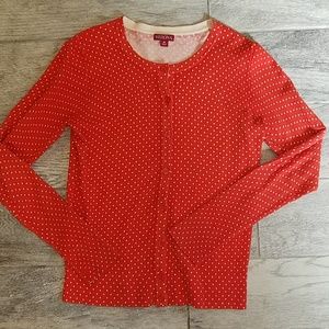 Merona orange polka dot sweater medium